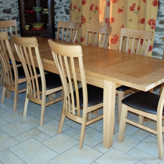 Gemmaa Chairs. 9’ New Oak table
