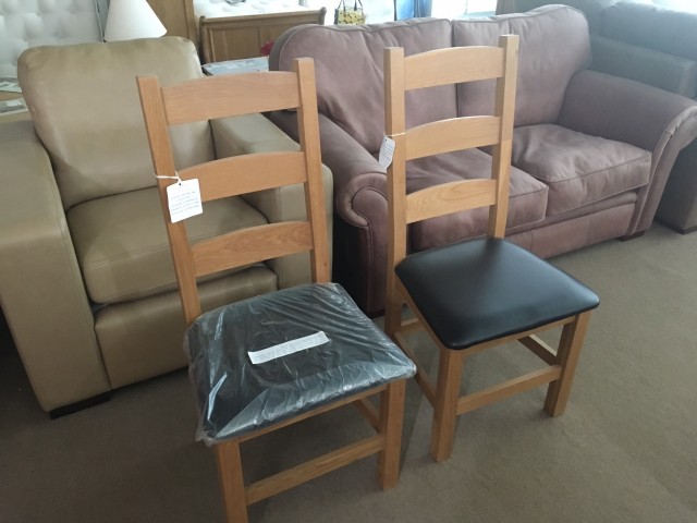 New oak chairs