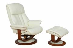 Sorrento leather recliner chair cream(5)