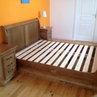 FR Oak Sleigh bed