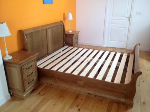 FR Oak Sleigh bed