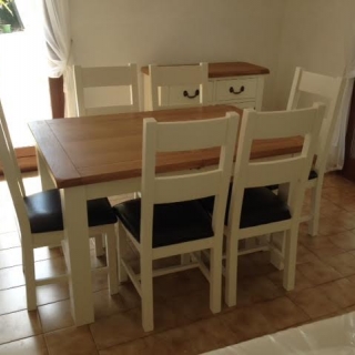 Burgundy Painted table