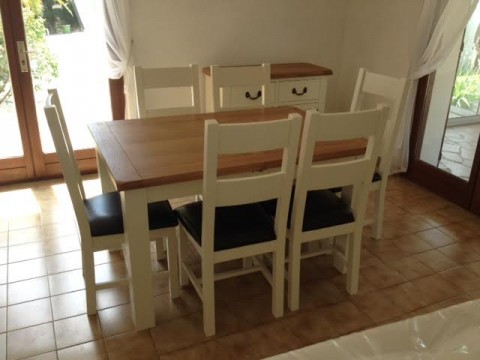 Burgundy Painted table