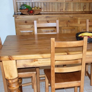 Premier thick top table with 6’ spice rack dresser