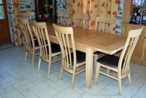 Gemmaa Chairs. 9’ New Oak table