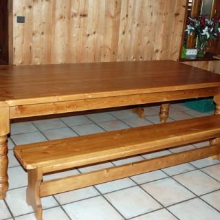 Table and Bench Set