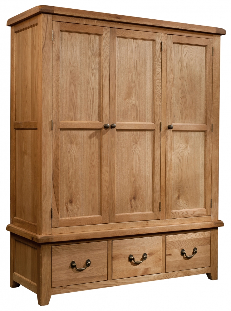 Som033-triple-wardrobe-with-3-drawers