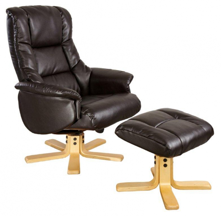 Narbonne bonded leather recliner chocolate