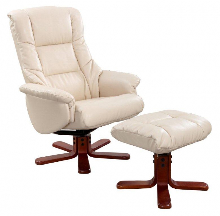 Narbonne bonded leather recliner cream