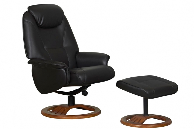 Royan leather recliner chair chocolate