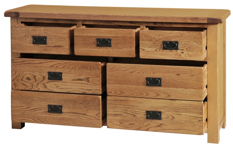 Rustic Oak 3 over 4 Chest