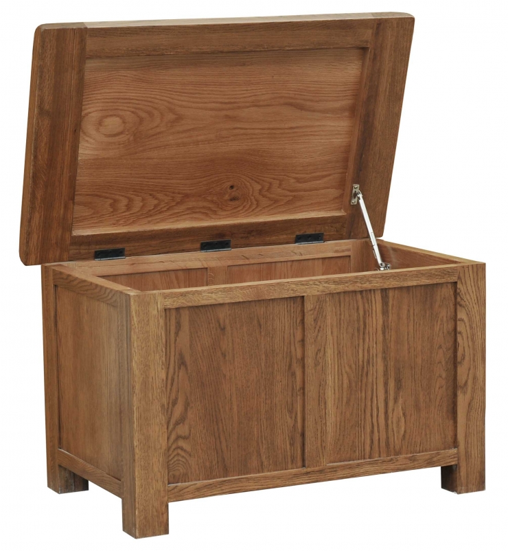 Rustic Oak Blanket Box