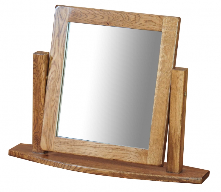 Rustic Oak Dressing Table Mirror