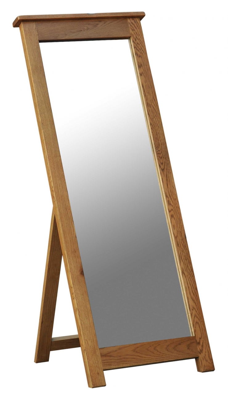 Rustic Oak Cheval Mirror