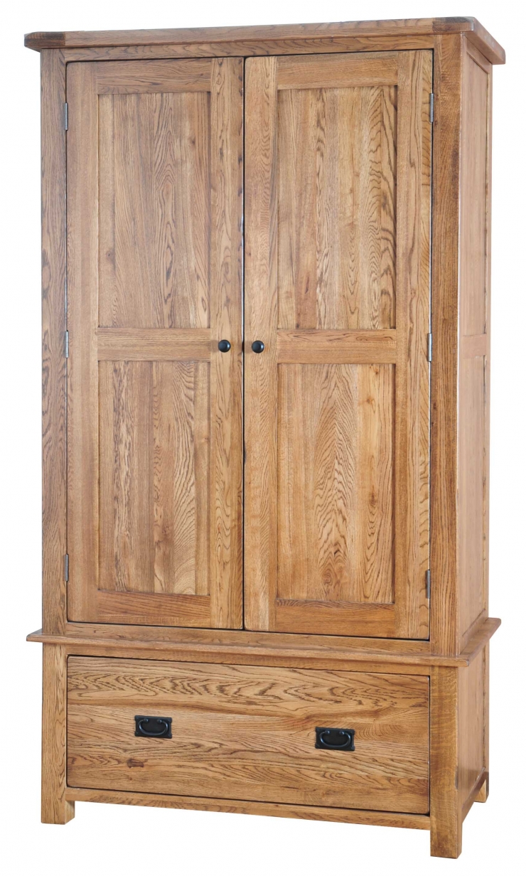 Rustic Oak Gents Wardrobe