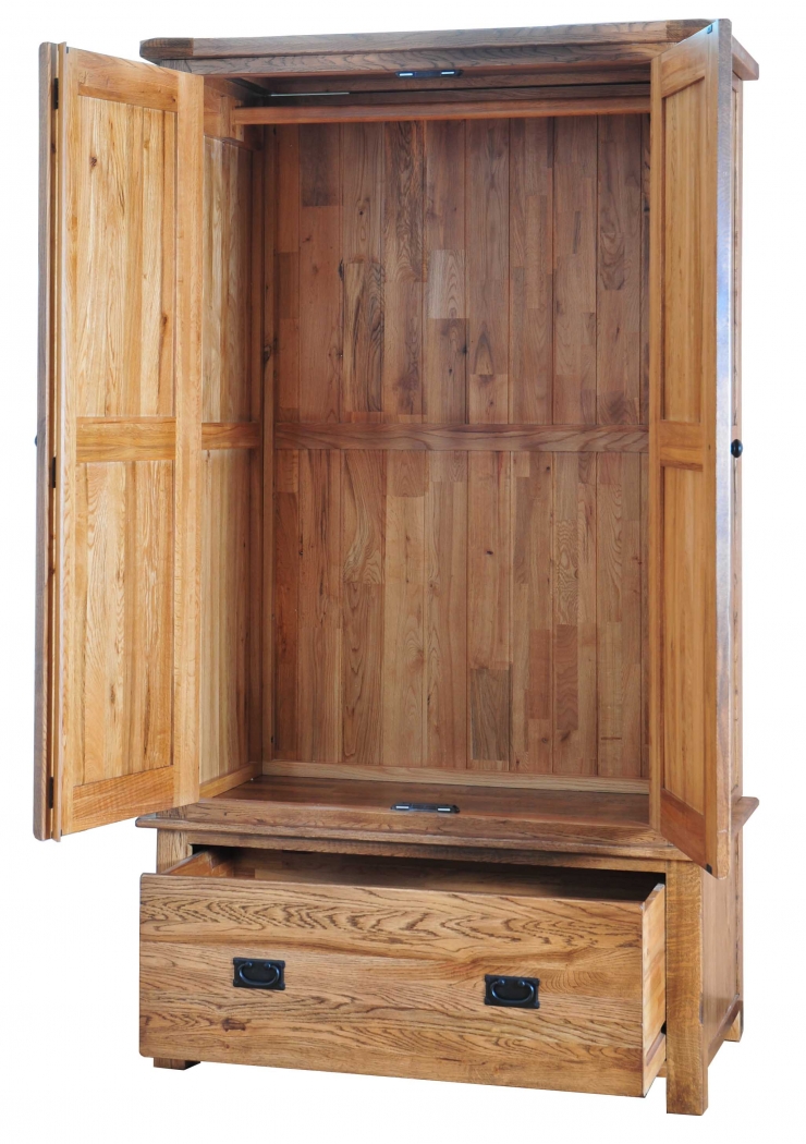 Rustic Oak Gents Wardrobe