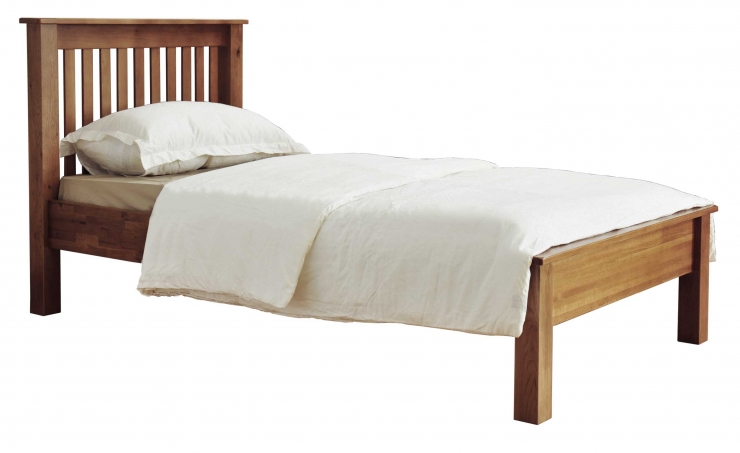 Rustic Oak Low Foot End Bed