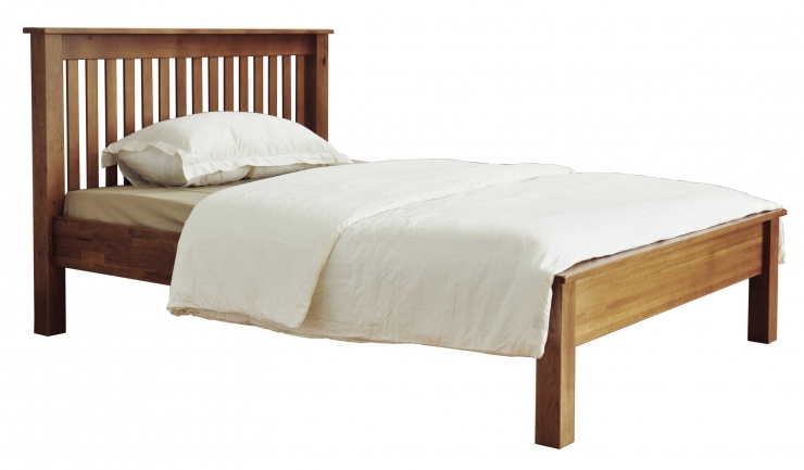 Rustic Oak Low Foot End Bed
