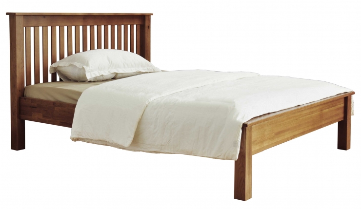 Rustic Oak Low Foot End Bed