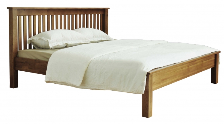 Rustic Oak Low Foot End Bed